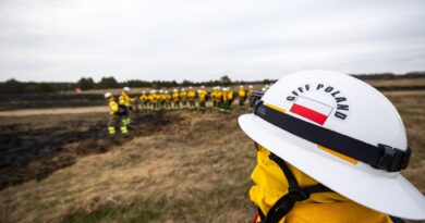 Orzysz. Ćwiczenia modułu do gaszenia lasów GFFF Olsztyn