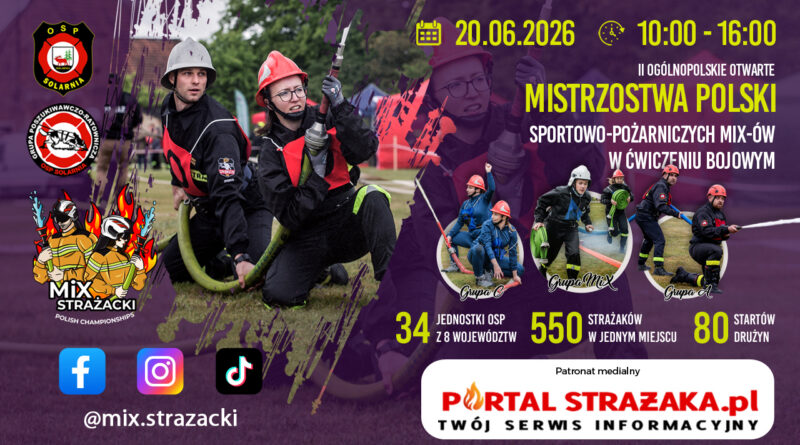II Ogólnopolskie Otwarte Mistrzostwa Polski Sportowo-Pożarnicze MIX-ów w ćwiczeniu bojowy – Solarnia 2026